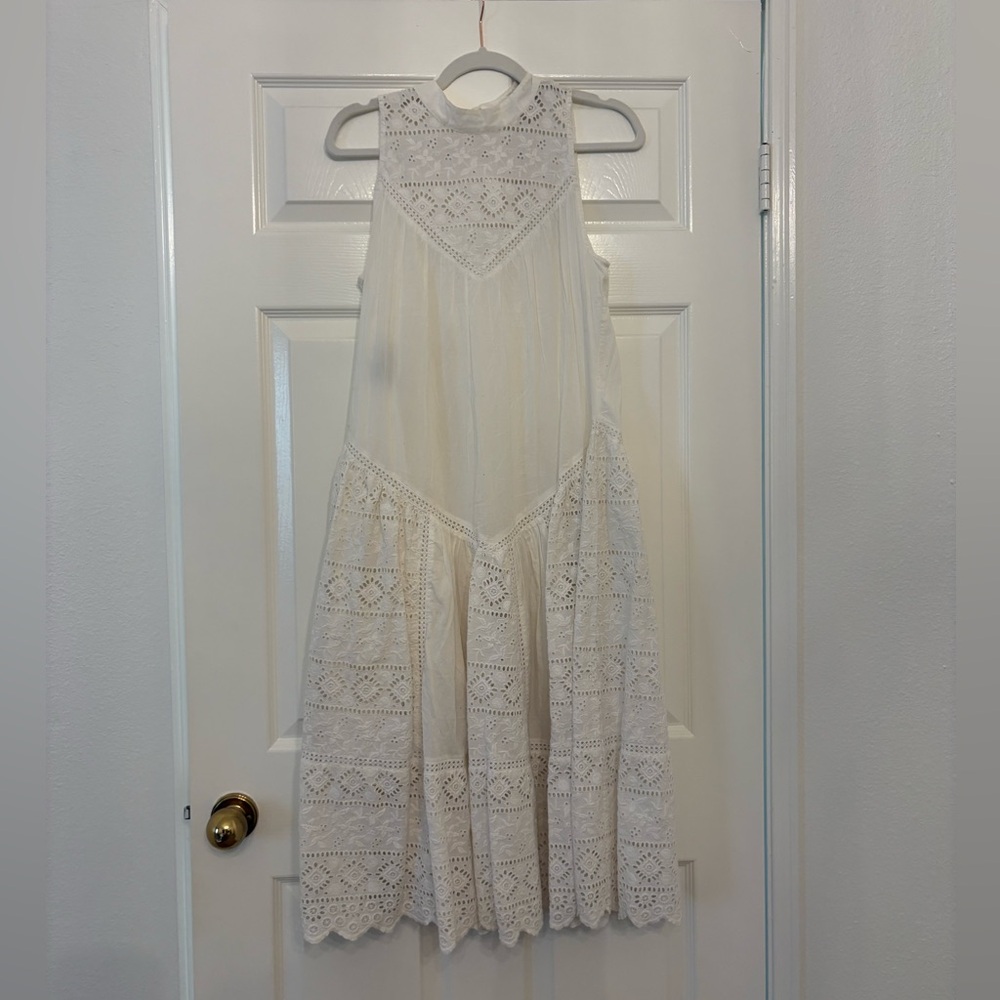 French Connection Cream Lace Dress